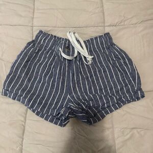 Striped Blue and White Shorts